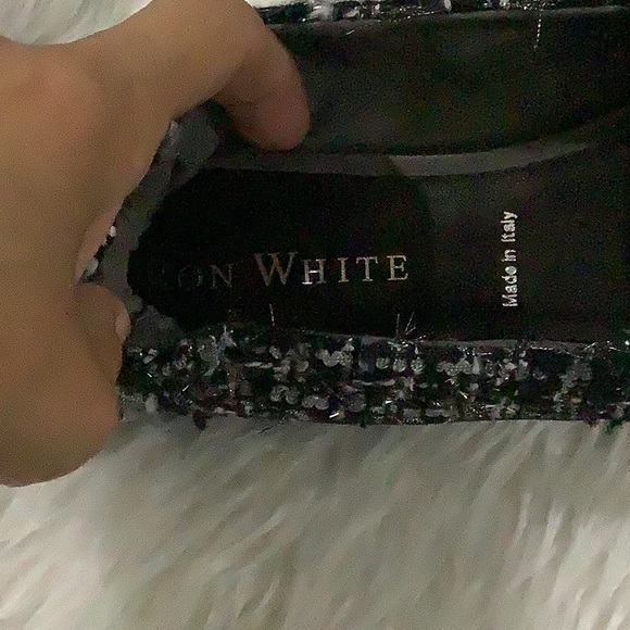 Ron white silver and black loafer shoes size 39 - Picture 3 of 5